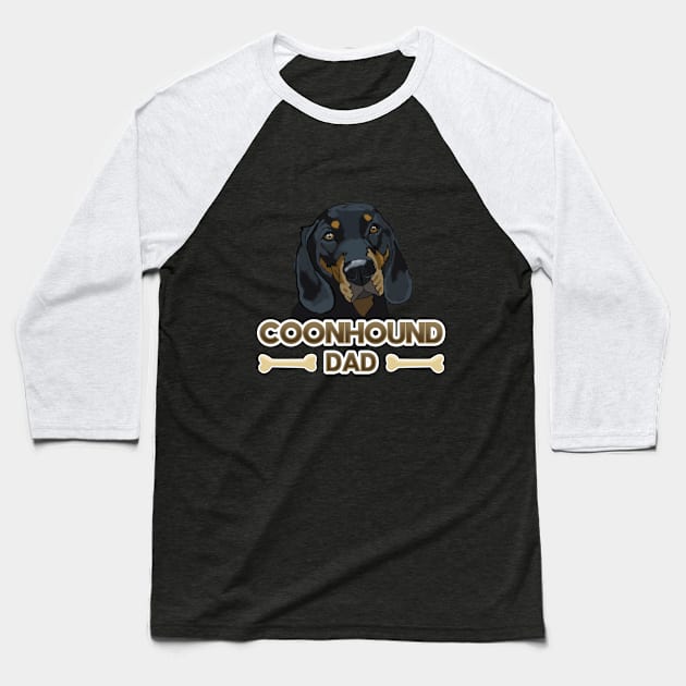 Coonhound - Coonhound Dad Baseball T-Shirt by Kudostees